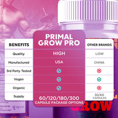 Primal Grow Pro Advanced Formula Natural Energy & Fitness Support 180 Capsules