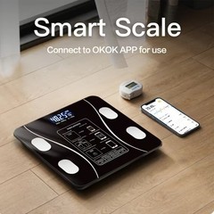 Battery Smart LCD Display Bluetooth Weight Body Fat Scale BMI Bathroom Scale