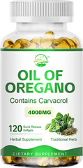 Oregano Oil 4000mg Softgels Capsules Caps Pills Contains Carvacrol Immue Support