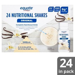 Equate Original Meal Replacement Shake Vanilla 24 Pack 8 fl oz Ready Drink