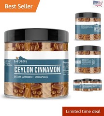 200 Count Ceylon Cinnamon Capsules – Natural, No Fillers for Optimal Health