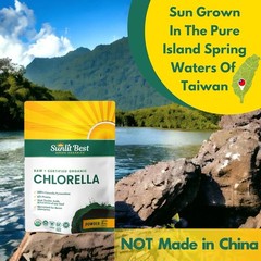 Sunlit Best Chlorella Powder Organic USDA, Broken Cell Wall Chlorellas – 8 oz