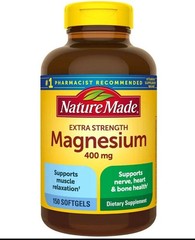Nature Made Extra Strength Magnesium 400 mg 150 Liquid Softgels EXP 11/2026+