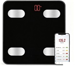 Bluetooth Digital Scale Body Weight Scale w/ Backlit LCD Display 400lb/180KG