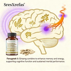 Brain Booster,Supports Memory,Cogntive & Focus,Brain Health,30/60/120 Capsules