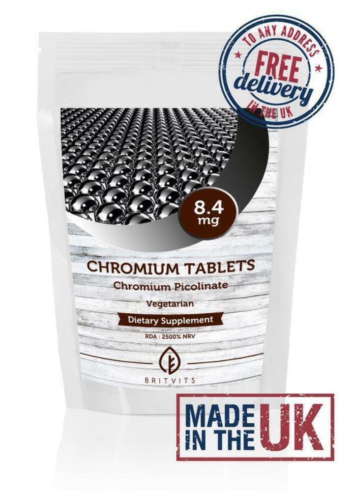 Chromium Tablets 8.4mg Chromium Picolinate Dietary UK