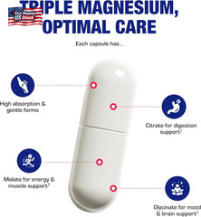 Triple Magnesium Complex 400 Mg – Clinical Formula Chelated Magnesium Supplement
