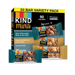 (160) Mini Kind Bars Variety Pack Dark Chocolate Nut & Caramel Almond Sea Salt