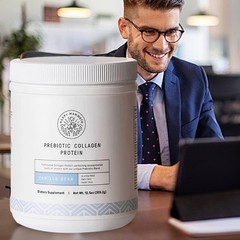 Prebiotic Collagen Bean. Vanilla Protein Happy Mammoth