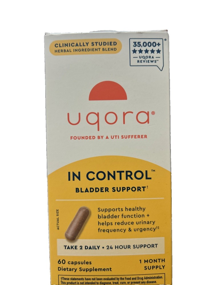 Uqora in Control Bladder Support 24 Hour Support 1 Month Supply Exp 10/27