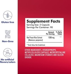 Red Yeast Rice, Supports Cardiovascular System, Dietary Supplement, 1200 mg p…