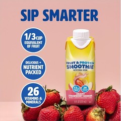 Breakfast Essentials Fruit and Protein Smoothie, Creamy Strawberry Banana