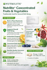 Nutrilite Concentrated Fruits and Vegetables – 60 tab (Shipping From Malaysia)