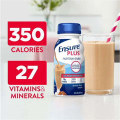 Ensure Plus Meal Replacement Shake, Butter Pecan, 8 fl oz, 24-Pack