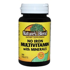 Nature’S Blend No Iron Multivitamin With Minerals Tablets 100 Tabs