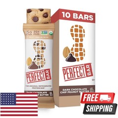 Perfect Bar Protein Bars, Dark Chocolate Chip Peanut Butter, Gluten Free, Made