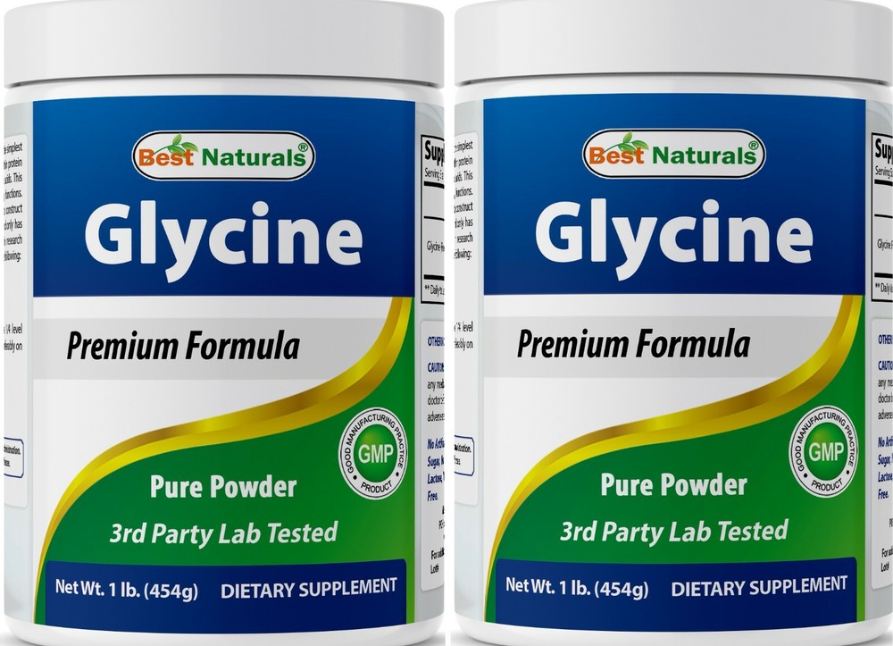 2 Pack Glycine Powder 1 LB *Boosts Energy/Nervous System Support*