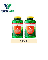 2 Pack Spring Valley Vitamin C with Rose Hips 1000 mg Tablets 500 Count
