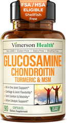 Glucosamine Chondroitin – MSM Joint Support Supplement for Women and Men with Gl