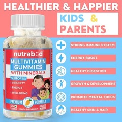 Nutrabud Multivitamin Gummies for Kids, Men, Women, Adults 60 Count (Pack Of 1)
