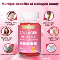 Premium Collagen Gummies Hydrolyzed for Healthy Skin, Joints, Hair & Nails 60pcs