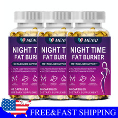 3 Packs Night Time Fat Burner Supplement For Men Women Burn Fat Lose Weight