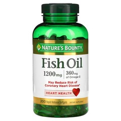 2 X Nature’s Bounty, Fish Oil, 1,200 mg, 200 Rapid Release Softgels