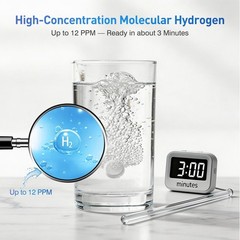 Hydrogen Water Tablets with Magnesium, Up to 12 PPM Molecular Hydrogen Tablet…