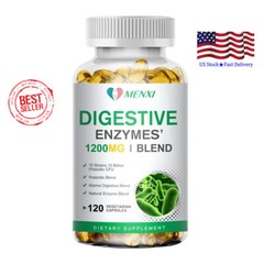 Digestive Enzymes Prebiotic Probiotics Gas, Constipation Bloating Relief 120Caps
