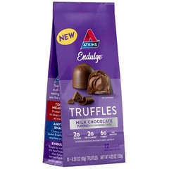 Atkins Endulge Milk Chocolate Truffles, Low Sugar, Keto Friendly, 6 Pack