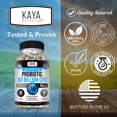 Probiotic 60 Billion with Prebiotics, Immune Function, Healthy Digestion 60 Ct