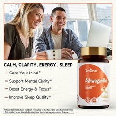 Temimar Ashwagandha Supplements, Root 120 Count (Pack of 1)