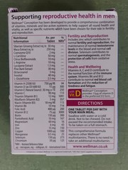 Vitabiotics Wellman Conception Tablets 30 Capsules Exp 09/2027