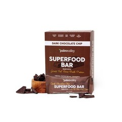 Paleovalley Superfood Bars – Dark Chocolate Chip– 10 Pack – 9g Protein per Ba…