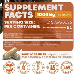 3 PACK Turkesterone 1000 Mg Organic Capsules Supplement Muscle Growth &*Recovery