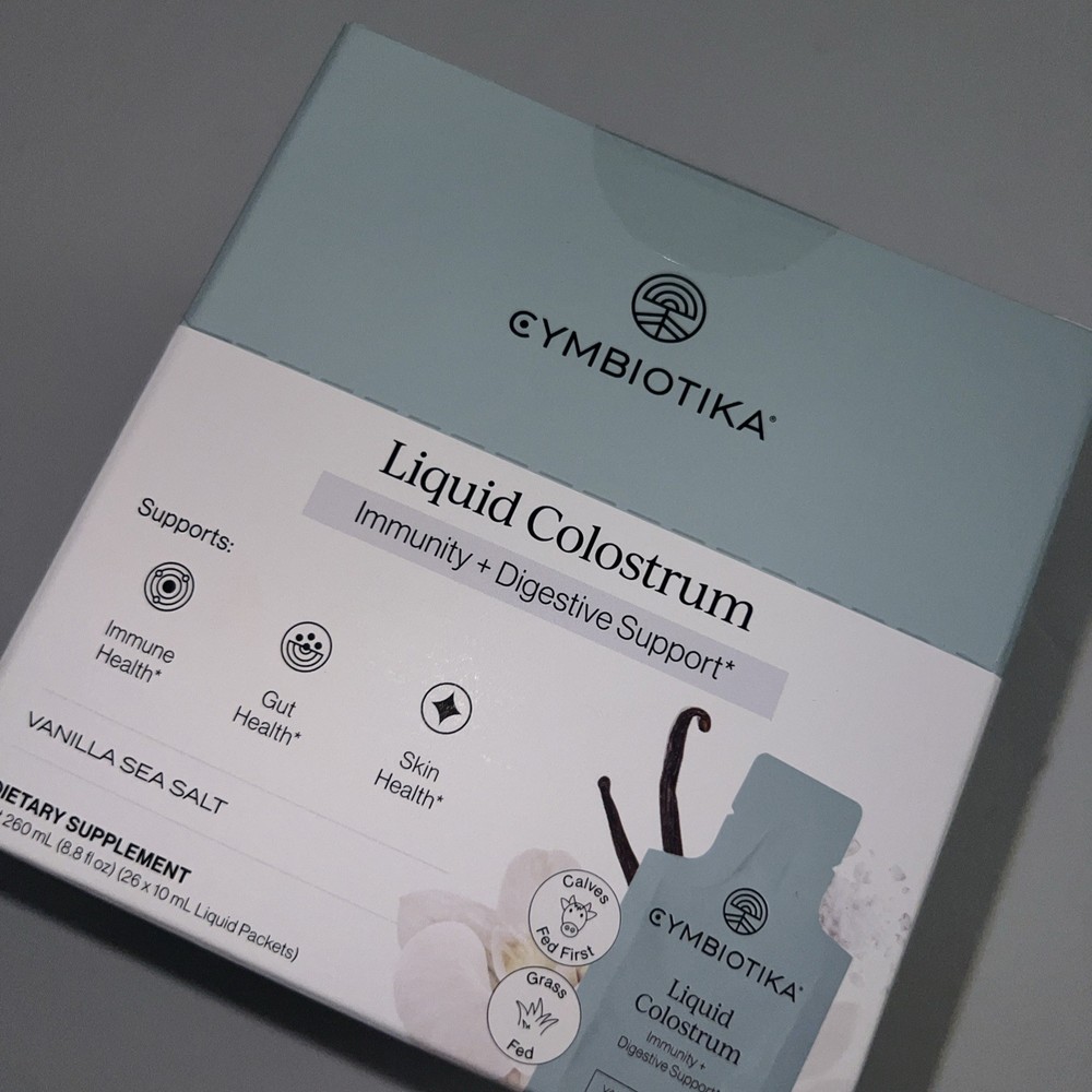 Cymbiotika ~ Liquid Colostrum ~*Vanilla Sea Salt*~ 26 Pk ~ Sealed ~ Exp.1/2026
