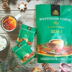 6x Wuttitham Healthy Coffee 32 in 1 Herbs Instant Mixed Weight Control Manage