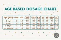 Folinic Acid Drops Methylfolate B12 B6 D3 Magnesium Brain Focus Support