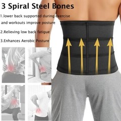 Men Women Neoprene Sauna Sweat Workout Waist Trainer Belt Weight Loss Cincher