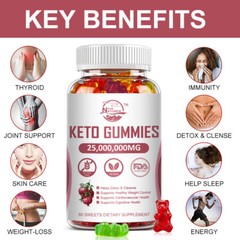 Keto Gummies + L-Carnitine – Strong Fat Burner Weight Loss – Fat Burner Ketone