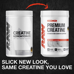 RAW Nutrition Creatine Monohydrate Powder, 510g, 100 Servings, Unflavored