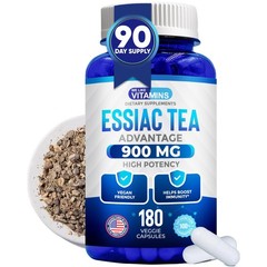 We Like Vitamins Essiac Tea Capsules – 180 Count Immune 180 (Pack of 1)