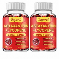 Astaxanthin + Lycopene 240pcs -Antioxidant, Delay Aging, Support Skin Elasticity