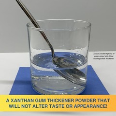 Clear Liquid Thickener Powder – Instant 4.4 oz Thickener for Dysphagia Needs