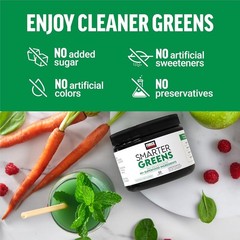 Force Factor Smarter Greens Daily Wellness Powder,Superfood Powder 40+Superfoods