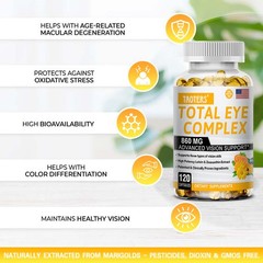Total Eye Complex with Lutein & Zeaxanthin Extracts Support Eye & Vision Health