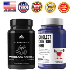 Mushroom Complex Immune Support & Cholesterol Control Heart Supplement 60 Caps