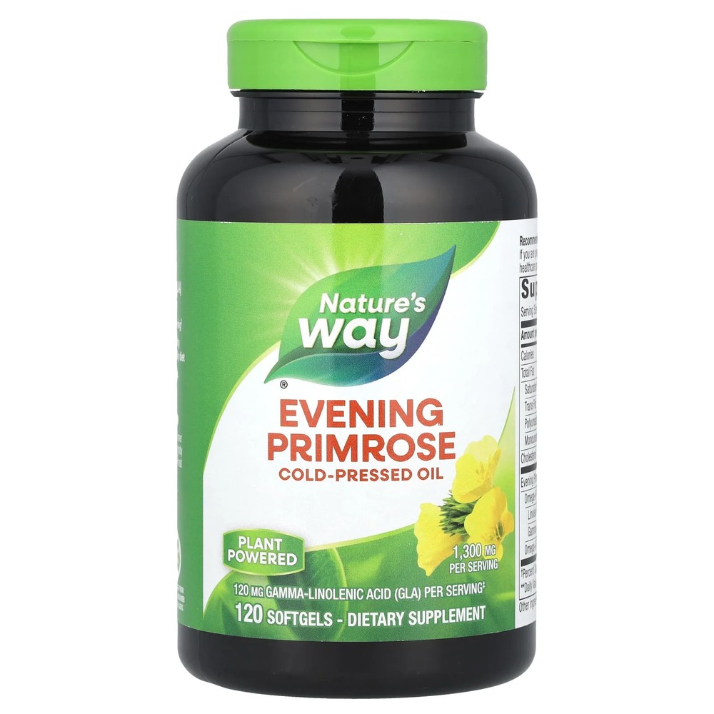 2 X Nature’s Way, Evening Primrose, Cold-Pressed Oil, 1,300 mg, 120 Softgels