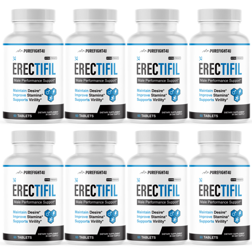 Erectifil Male Performance Support Extra Strength Supplement Tablets 8 Bottles