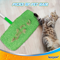 Reusable Wet Pads Refills Compatible with Swiffer Sweeper Mop, Dry Sweeping Clot